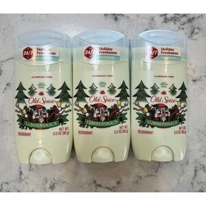 Old Spice Aluminum Free Deodorant for Men HTF Lumbersnack Pine Scent 3oz 3‎ pk